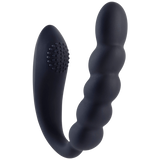 Bendable Dual Motors Silicone Stimulator (Black)-FPBR018A00-010