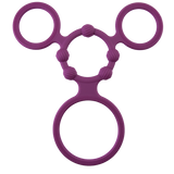 Triple Ring With Ball Stretcher (Purple)-FRR006A000-028