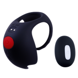 Cock Ornament with Scrotal Stimulator (Black)-FVRQ038A00-010