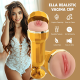 Ella Realistic Vagina Vibrating Cup-CN-623802107