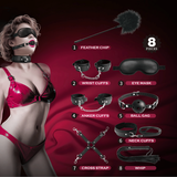 8-Piece BDSM Kit (Black)-SM-BL005H