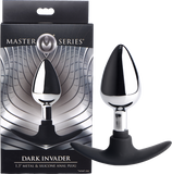 Dark Invader Metal And Silicone Anal Plug - Medium-AG343-MEDIUM