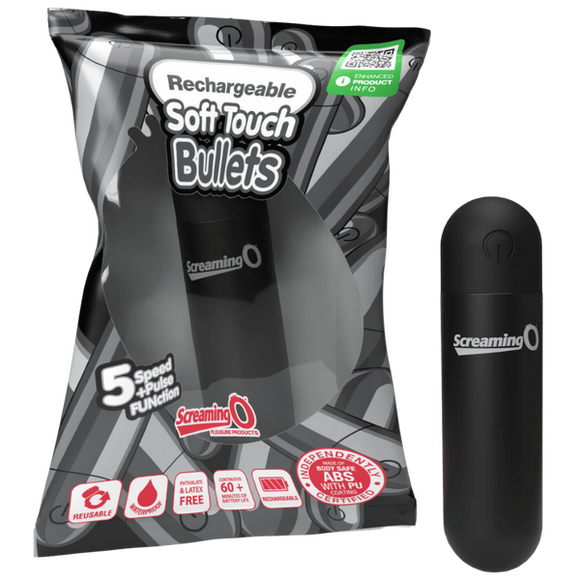 Rechargeable Soft Touch Bullet (Black)-ARBS-BL