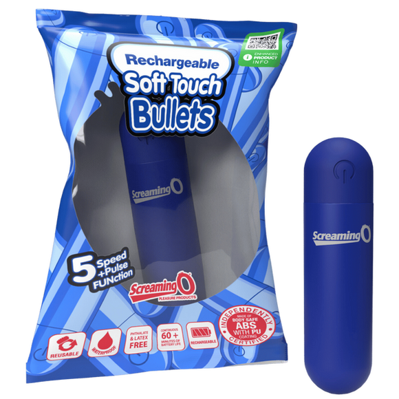 Rechargeable Soft Touch Bullet (Blue)-ARBS-BU