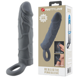 Realistic Penis Sleeve Veiny (Black)-BI-026227-2