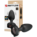 Varian - Light-Up Rechargeable Butt Plug (Black)-BI-040182