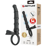 Tatum - Cockring with Anal Probe (Black)-BI-210375