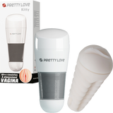 Kitty Vagina Masturbator (White)-BM-00900T49NN