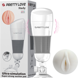 Hedy Ultra Stimulation Vibrating Masturbator (White)-BM-00900T49