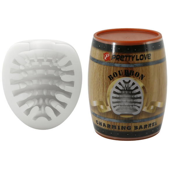 Charming Barrel Masturbator - Bourbon (White)-BM-00900T91-2