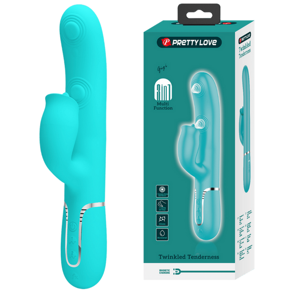 Gigi - 3in1 Multi-function Vibrator (Seafoam)-BW-500035-1