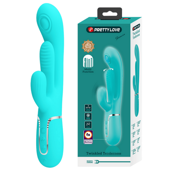 Shania - 4in1 Multi-function Vibrator (Seafoam)-BW-500041-1