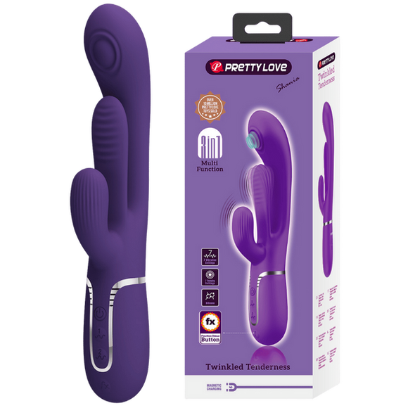 Shania - 4in1 Multi-function Vibrator (Dark Purple)-BW-500041-2
