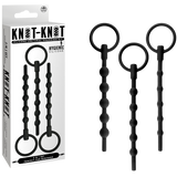 Silicone Urethal Sounding Kit - Ribbed (Black)-FKQ009A000-010