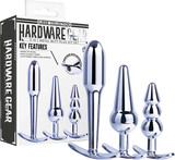 3 in 1 Metal Butt Plug Kit Set (Chrome)-FKQ025A000-219