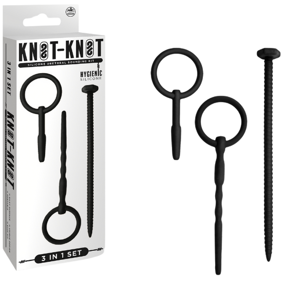 Silicone Urethal Sounding Kit - Screw (Black)-FKQ036A000-010