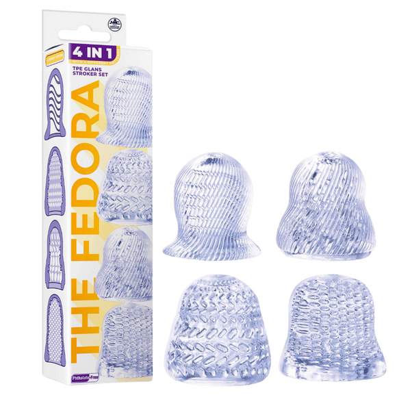4 in 1 Glans Stroker Set (Clear)-FKQ040A000-050