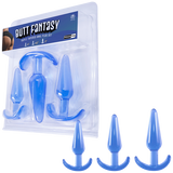Butt Fantasy - Triple Tapered Anal Plug Set (Blue)-FKR011A000-044
