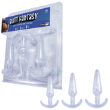 Butt Fantasy - Triple Tapered Anal Plug Set (Clear)-FKR011A000-050
