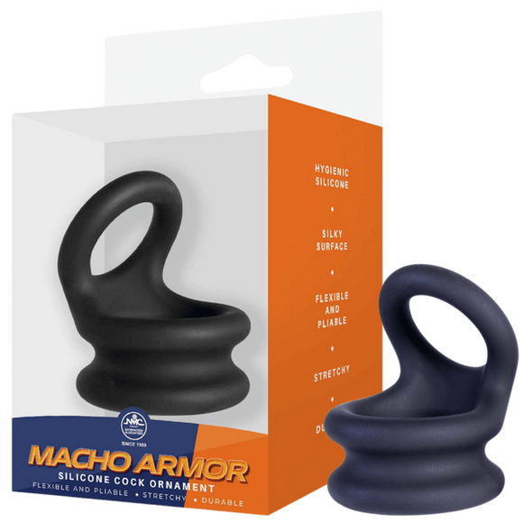 Silicone Cock Ornament - Medium (Black)-FNR006A000-010