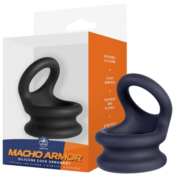 Silicone Cock Ornament - Large (Black)-FNR007A000-010