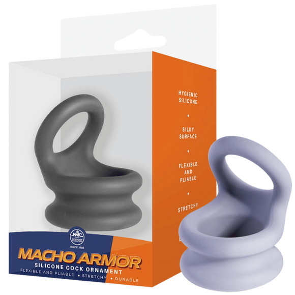 Silicone Cock Ornament - Large (Grey)-FNR007A000-020