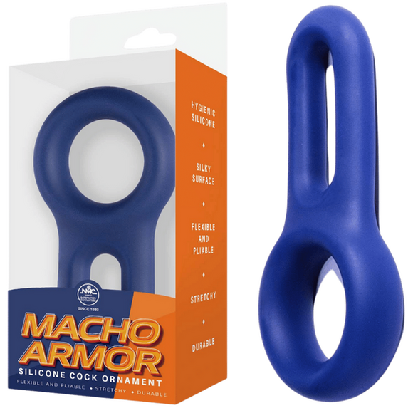 Silicone Cock & Ball Ornament - (Blue)-FNR008A000-024