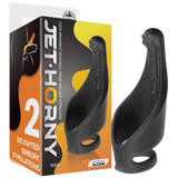 Cock Ring with Ball Strap and Clit Stimulator (Black)-FNR013A000-010