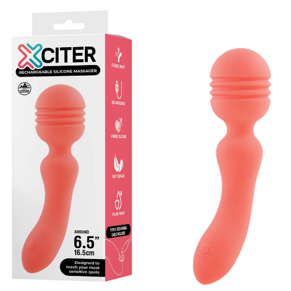 Exciter - Rechargeable Silicone Massager (Pink)-FPBQ048A00-021