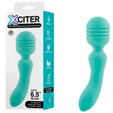 Exciter - Rechargeable Silicone Massager (Teal)-FPBQ048A00-026