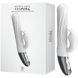 Thrusting Rabbit Rechargeable Silicone Vibrator (White)-FPBR007A00-009