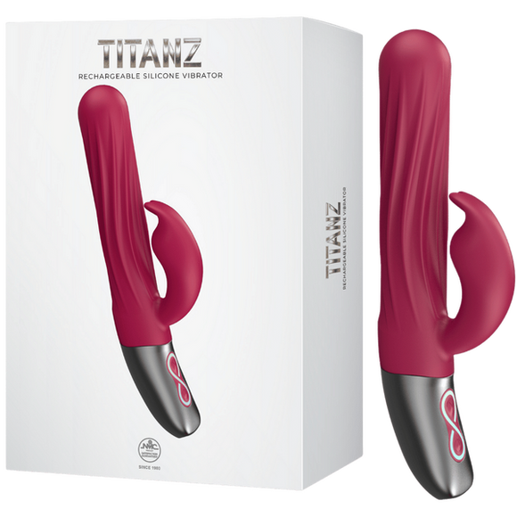 Thrusting Rabbit Rechargeable Silicone Vibrator (Pink)-FPBR007A00-027