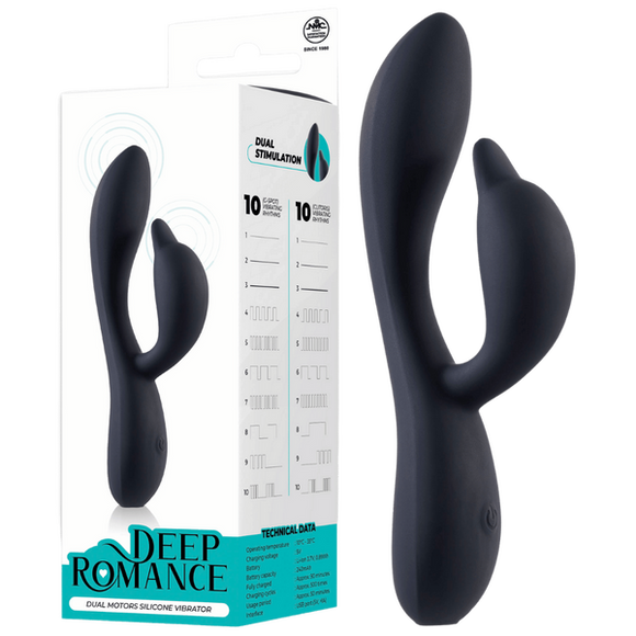 Dual Motor Silicone Vibrator (Black)-FPBR021A00-010