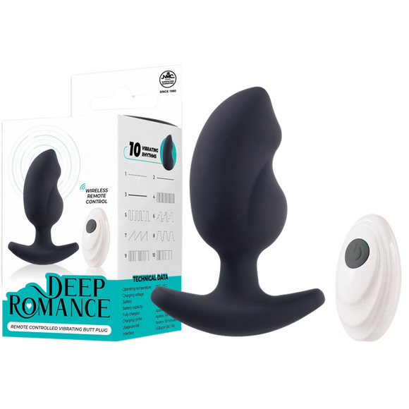 Remote Controlled Vibrating Butt Plug (Black)-FVRR010A00-010