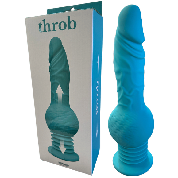 Throb Thrusting Vibrator (Teal)-HP-3549