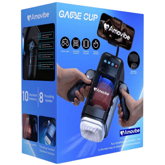 Game Cup - Thrusting Male Masturbator (Black)-JE-F016