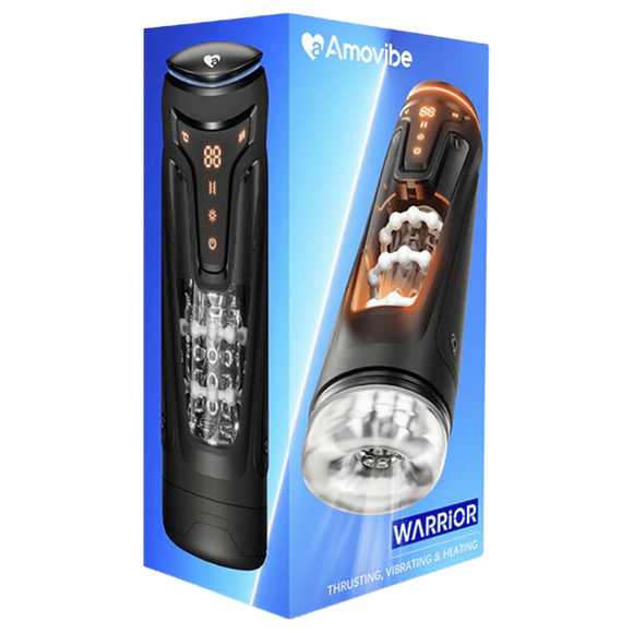 Warrior - Thrusting Male Masturbator (Black)-JE-F019