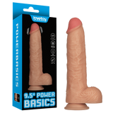 9.5'' Vibrating Power Basics Cock (Flesh)-LV111205