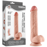 9.0'' Sliding Skin Dual Layer Dong (Flesh)-LV317004