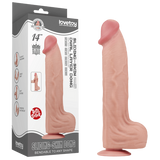 14'' King Sized Sliding Skin Dual Layer Dong (Flesh)-LV317054
