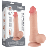 8'' Sliding Skin Dual Layer Dong (Flesh)-LV317205