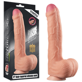 11" Dual Layer Platinum Silicone Cock (Flesh)-LV411011