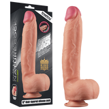 12" Dual Layered Platinum Silicone Cock (Flesh)-LV411012