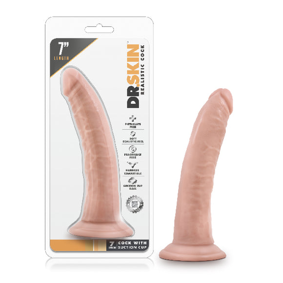Dr Skin 7 Inch Cock With Suction Cup Vanilla
