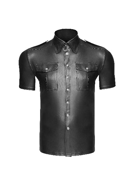 Noir Handmade Sexy And Elegant Shirt With Front Pockets