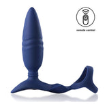 Ring'n'Rear Dual Thrusting Anal Probe with Cockring and Remote