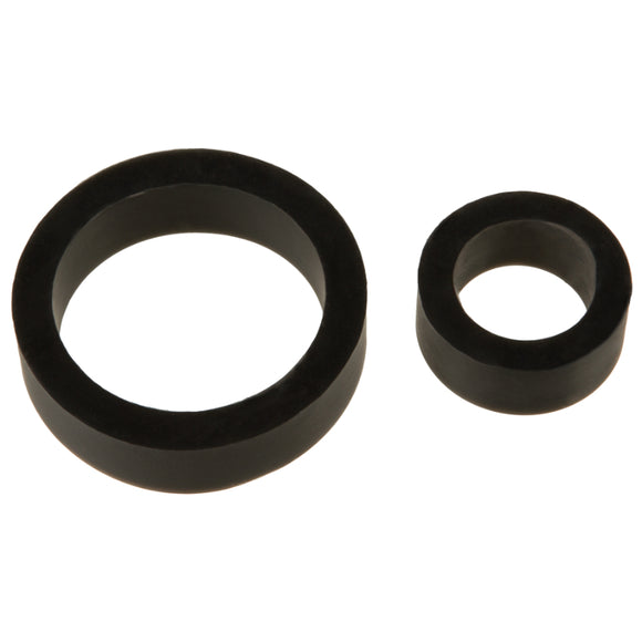 Silicone Cock Rings Double Pack Black