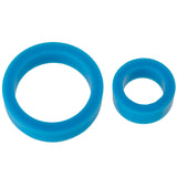 Silicone Cock Rings Double Pack Blue