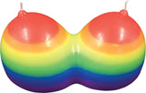 Rainbow Jumbow Boobie Candle