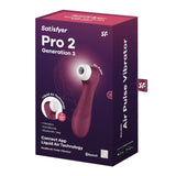 Satisfyer Pro 2 Gen 3 with Liquid Air Vibration and Bluetooth Wine Red